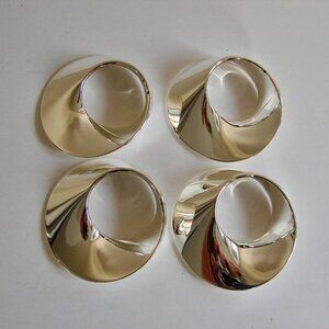 Silver Plated Napkin Rings Wedgwood Twist Set of 4 Elegant Modern Holiday Dinner